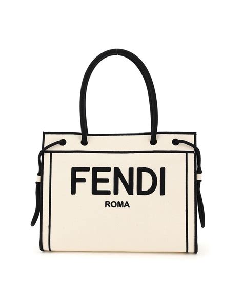 cream fendi canvas bag|Fendi black canvas pouch.